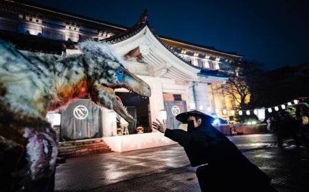 A night at the museum when dinosaurs come to life