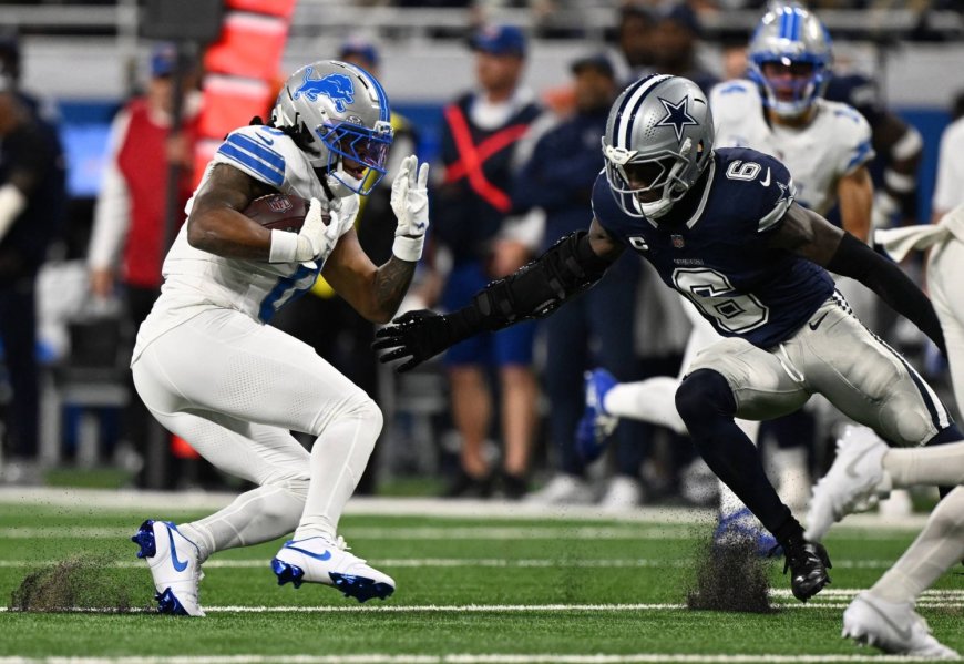 Jahmyr Gibbs scores three TDs as Lions run over Cowboys for key win