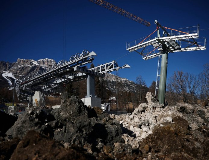 Cortina cable car will not be ready in time for start of Olympics
