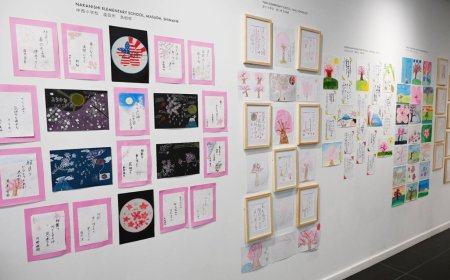 Cherry blossom haiku and art by Japanese and U.S. children on show in Washington