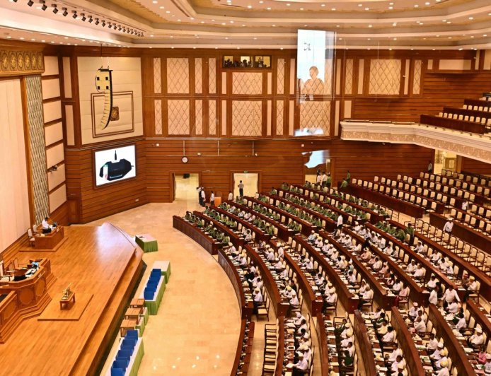 Myanmar’s post-coup parliament sits packed with junta allies