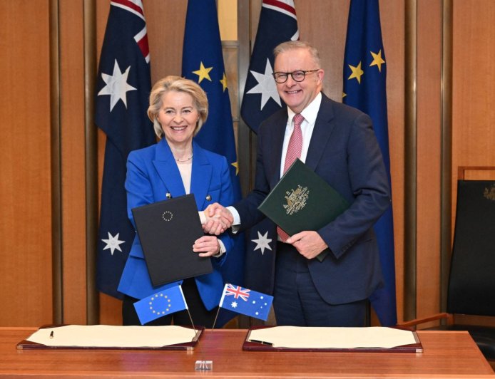 Australia and the EU seal long-awaited trade deal amid global trade tensions