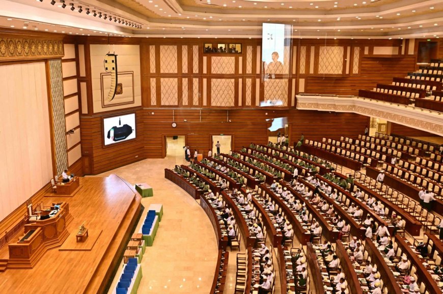 Myanmar’s post-coup parliament sits packed with junta allies