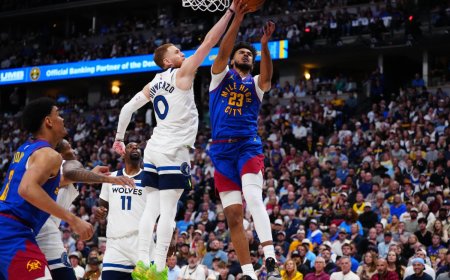 Wolves escape 19-point hole to level set versus Nuggets