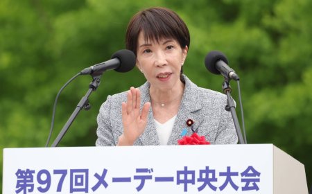 Takaichi vows support for wage hikes at May Day event