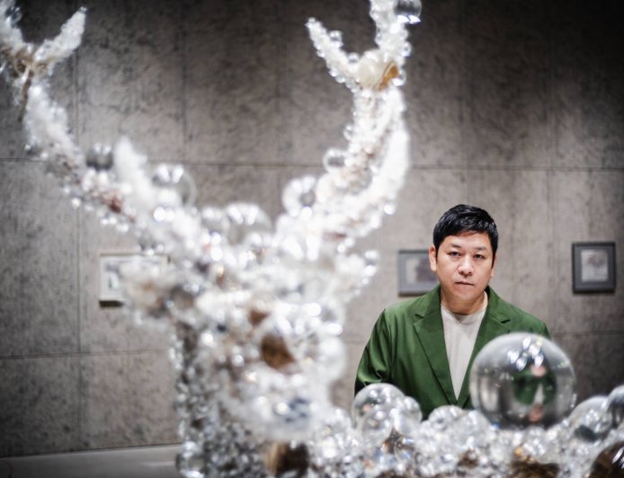 At Kohei Nawa’s studio, the world is seen through glass bubbles