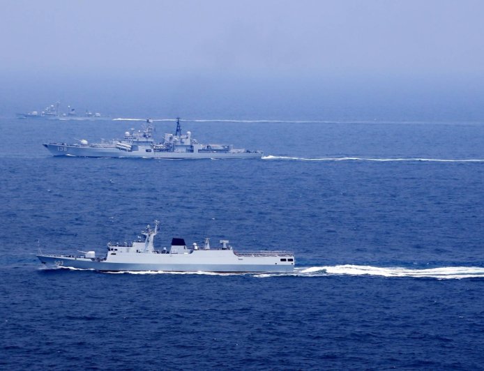 Chinese military warships train in western Pacific after MSDF Taiwan Strait transit