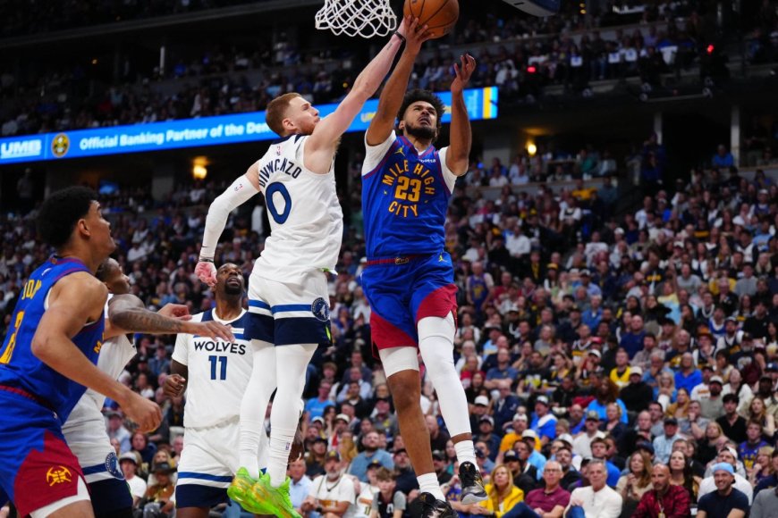Wolves escape 19-point hole to level set versus Nuggets