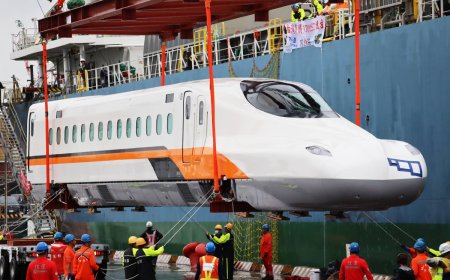 New shinkansen model delivered to Taiwan