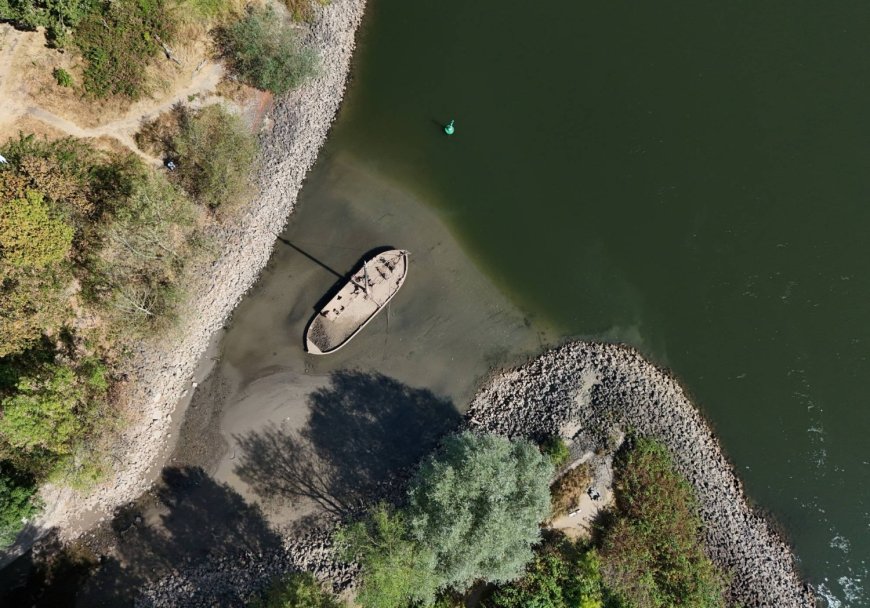 Low water levels on Germany’s Rhine amid heat and drought threaten economic blow
