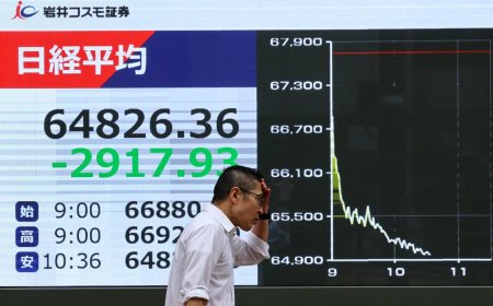 Nikkei 225 falls 5% on rate and AI concerns